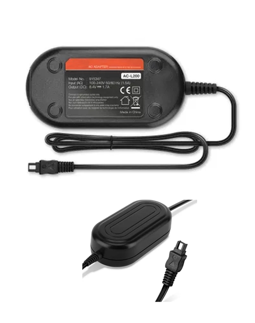 Oplader Sony AC L200 komp.